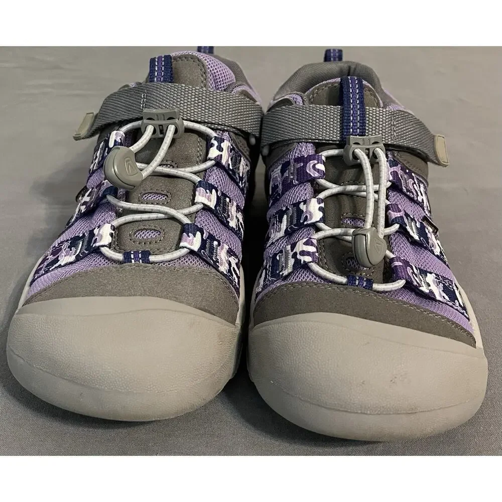 KEEN Youth Kids Newport H2 Purple Camo Closed Toe Hiking Sandals Sz 6 Great Cond